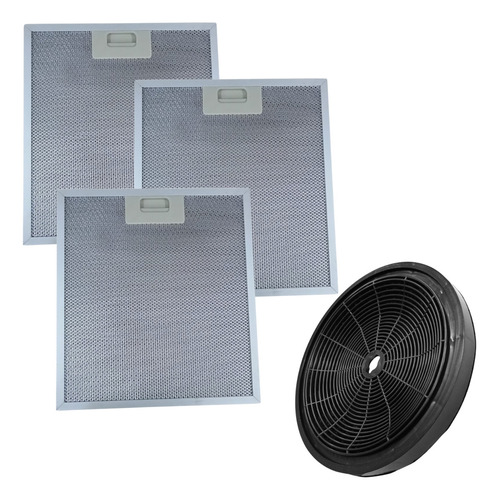 3 Filtro Alumínio Carvão Depurador Electrolux De80b De80x
