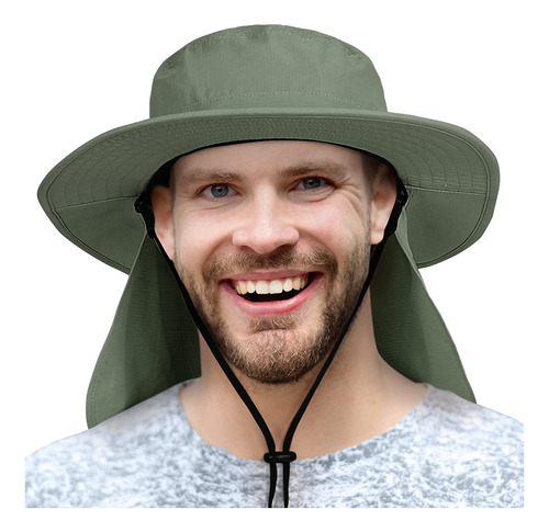 Sombrero De Pesca Unisex Con Tapa De Cuello Plegable Solapa