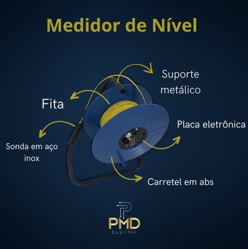 Medidor De Nível Água 50mts Para Poço Artesiano Com Bolsa