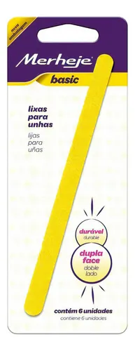 Merheje Basic Lima Gold Para Uñas - Blister Con 6 Unidades