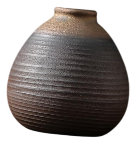 Jarrón De Cerámica Rústica Plantas De 7.8cmx8.3cm