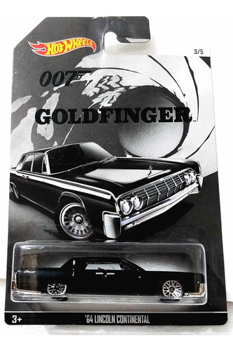 Hot Wheels 64 Lincoln Continental 007 James Bond Goldfinger