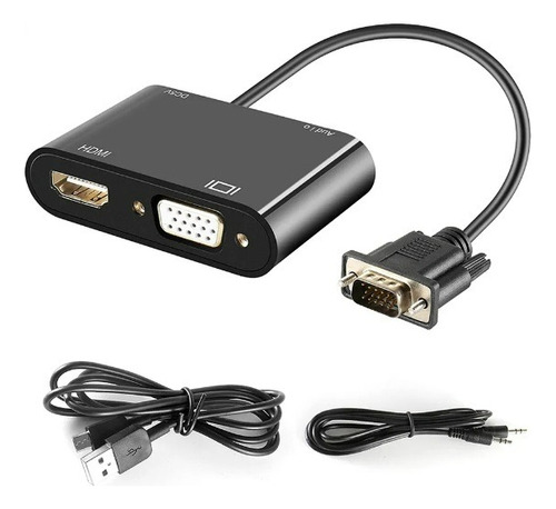 Cabo Adaptador Vga Para Hdmi Vga Video 1080p - Windows 7 8 1