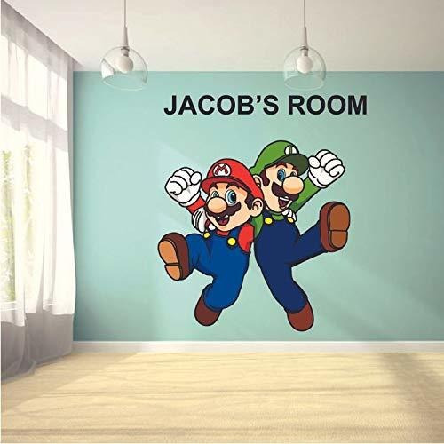 Mario And Luigi Super Bro Adhesivo Decorativo Para Pared