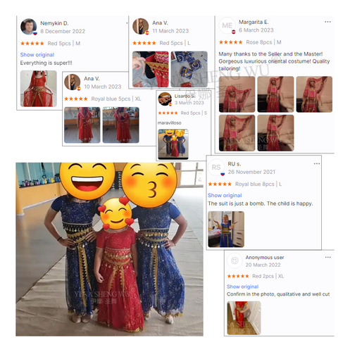 Conjunto De Disfraz Indio De Danza Del Vientre Para Niñas Y