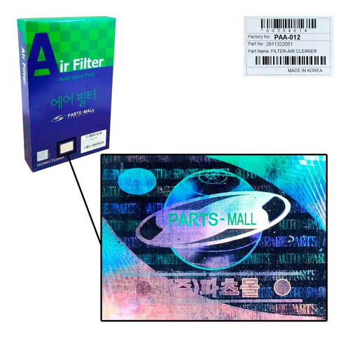 Imagen 8 de 9 de Filtro Aire Motor Elantra 1.5 1998 1999 2000 Original