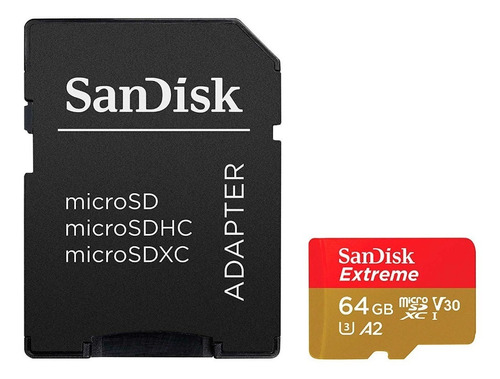 Memoria Micro Sd 64gb Extreme Sandisk 95 Mbs 