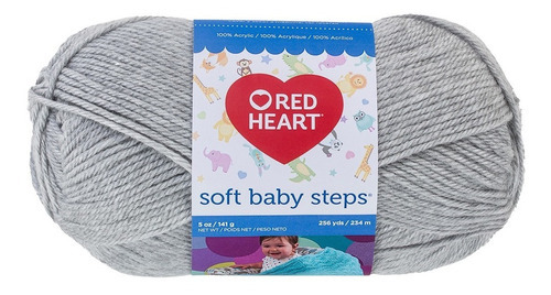 Estambre Acrílico Suave Liso Soft Baby Steps Red Heart Coats Color 9401 Elephant