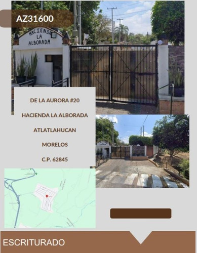 Cucm Casa En Venta En Fraccionamiento Hacienda La Alborada Atlatlahucan Morelos