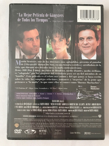 Buenos Muchachos Dvd Goodfellas Martin Scorcese Warner Bros (Usado)