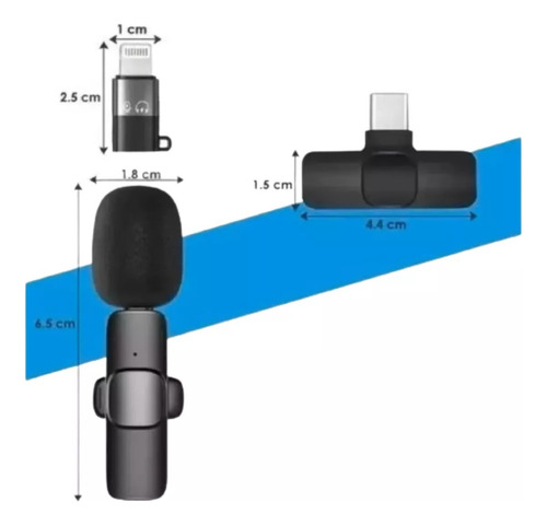 Micrófono Lavalier Inalámbrico Para iPhone iPad Y Android