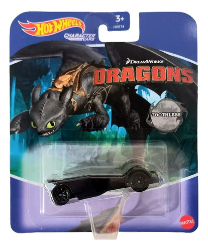 Toothless Dragones Dreamworks Hot Wheels Character Cars