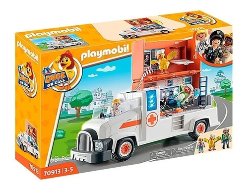 Playmobil Duck On Call Ambulância De Resgate 70913