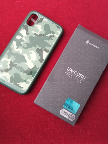 Carcasa Unicorn Beetle Para iPhone X Camuflaje Militar 