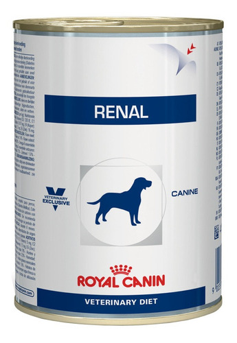 Ração Úmida Royal Canin Veterinary Renal Cães Adultos - 410g - 1 Unidade