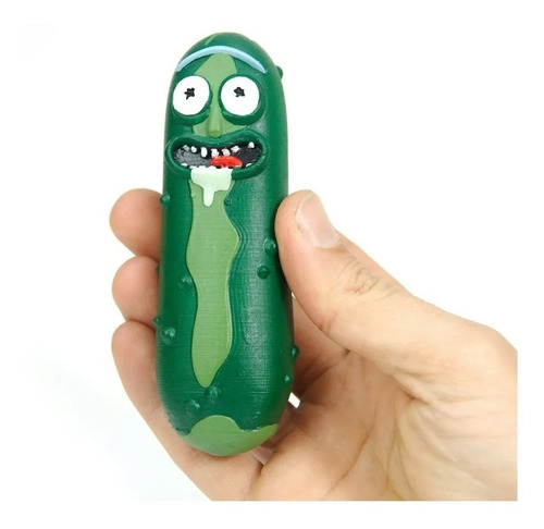 Boneco Pickle Rick (rick And Morty) Fotorealista Pintado Toy