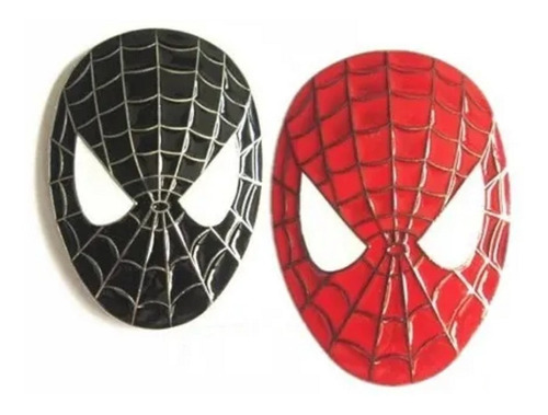 Logo Emblema Spiderman Metalico Negro Y Rojo (unidad)