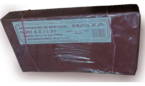 Archivador Acordeon De Carton Tamaño Giro Marca Mayka