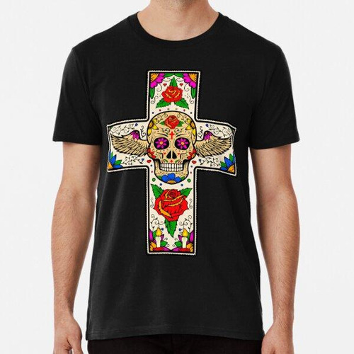 Remera Christian Cross Dia De Muertos Calavera Day Of Dead S