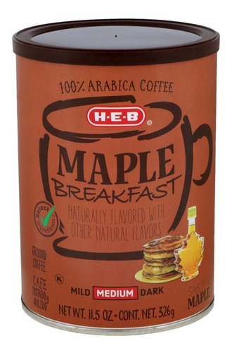 Café Molido Sabor Maple Cafe Arábica Heb 326gr Importado