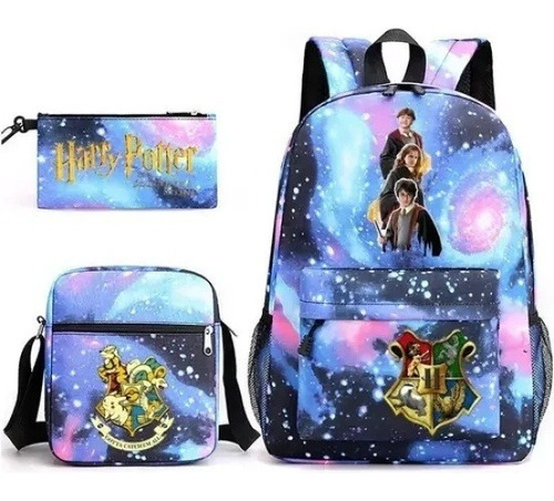 Un Juego 3 Mochilas Escolares Harry Potter Para Estudiantes