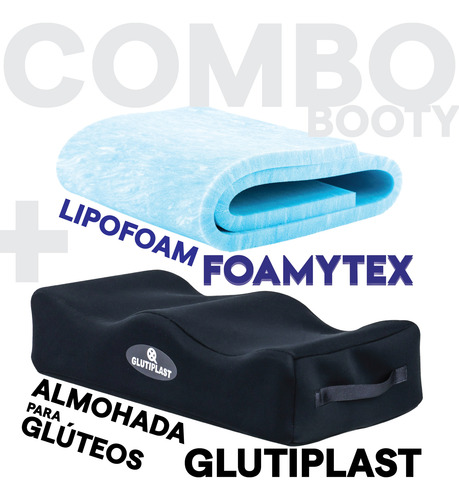Kit Postlipo (lipofoam, Cojín Bbl) Post Quirúrgico Quirutex Celeste Unitalla