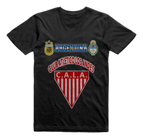 Remera Infantil Negra Los Andes De La Rioja