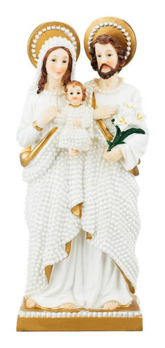 Sagrada Família Imagem Religiosa Católica Em Resina 30 Cm