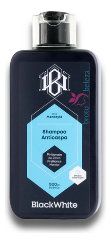 Shampoo Anticaspa 500ml - Com Piritonato De Zinco E Mentol