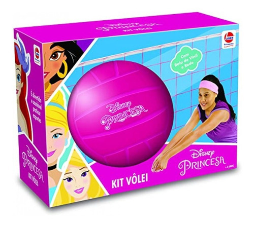 Brinquedo Disney Kit De Volei Das Princesas Lider 2936 Cor Rosa