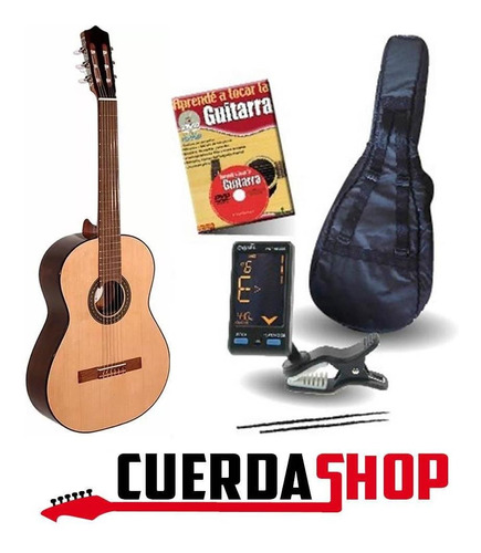 Guitarra Criolla Fonseca 31 P Tapa Pino Funda Afinador Curso