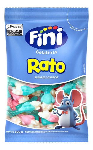 Fini Balas De Gelatina Rato 500g