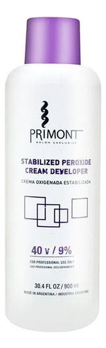  Oxidante Crema Oxigenada Coloración Pelo - Primont 900ml Tono 40 vol