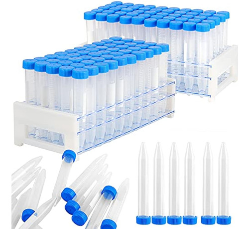 Funsuei 200 Pcs Tubos De Centrífuga De Plástico De 15 Ml, Tu