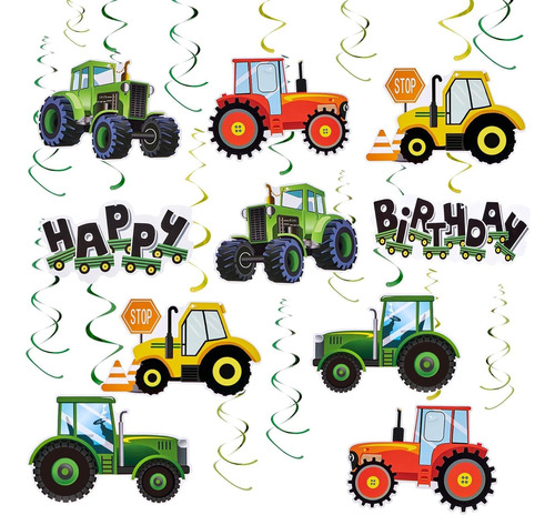 Suministros Para Fiesta De Cumpleaños De Tractor 30 Piezas R