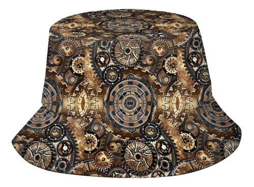 Steampunk Clocks Bucket Hat Fashion Sun Cap Packable Al Aire