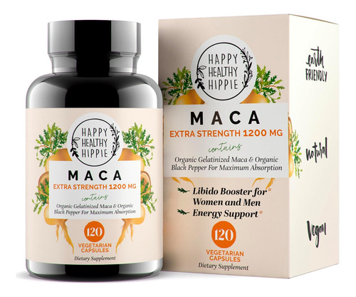 Capsulas Organicas De Raiz De Maca  Refuerzo De Libido Para