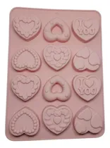 Comprar Molde Silicona Corazones Love X12 Ideal Jabones, Chocolate