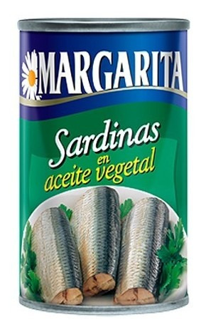 Sardina En Aceite Vegetal Margarita 170gr 2 Unds.
