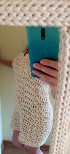 Imagen 1 de 2 de Vestido Strapless Tejido Crochet 