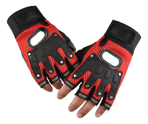 Guantes De Ciclismo De Medio Dedo, Acolchado Suave Y Transpi