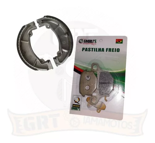 Pastilha De Freio Intruder 250 Diant + Lona Tras_fb