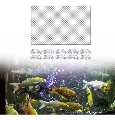 Capa De Aquário, Rede De Tela De Aquário, Malha 80x106cm