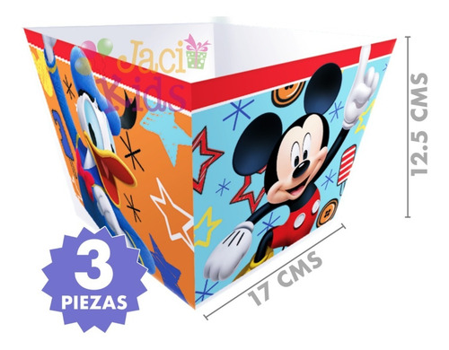 Bowl Botanero Botanas Mickey Mouse Artículo Fiesta - Mic0h1