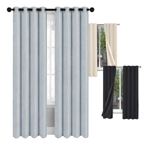 X Cortina Blackout Gruesa Ventana 274 X 213 Cm 2 Paneles