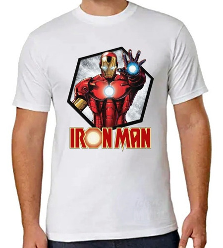 Remera Iron Man 03 (blanca) Ideas Mvd