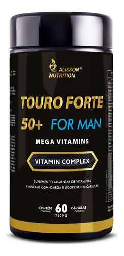 Touro Forte 50+ For Man Mega Vitaminas - Alisson Nutrition Sem Sabor
