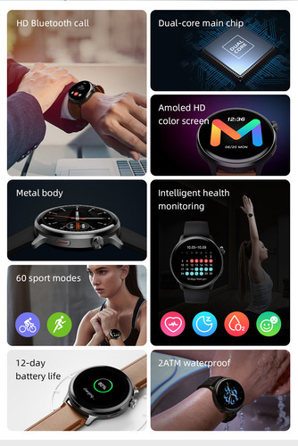 Mibro Smartwatch Lite 2 1.3'' Amoled Llamadas Bluetooth