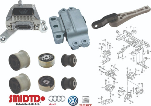 Soportes De Motor Caja Y Bujes Puente Vw Bora 2.0l Gli 05-11