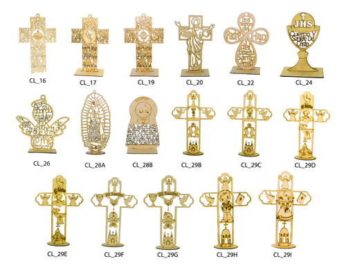 12 Cruces De Mdf- Recuerdito Para Fiestas 30 Cm